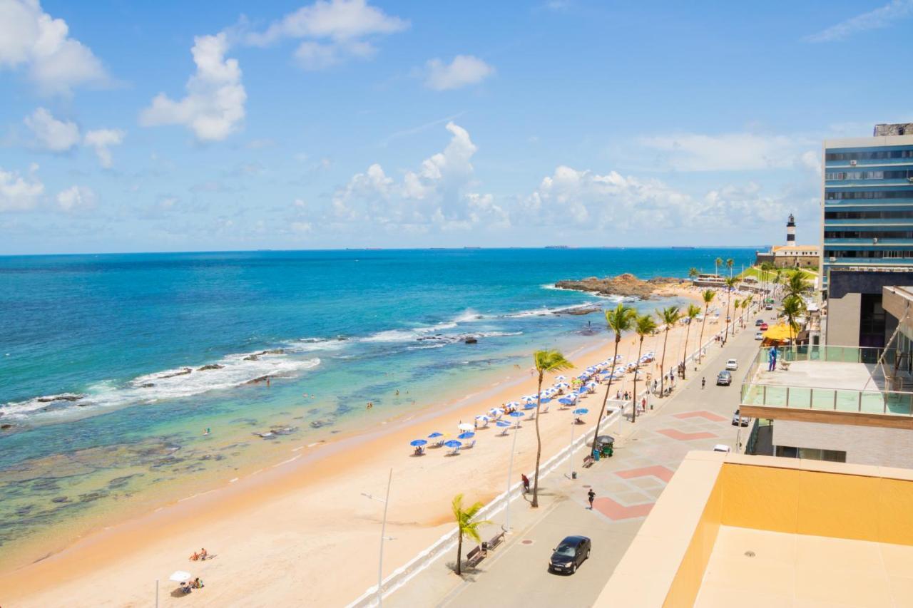 Belissimo Flat Direto Na Praia Da Barra - Flat Beira Mar No Circuito Do Carnaval Salvador Bagian luar foto